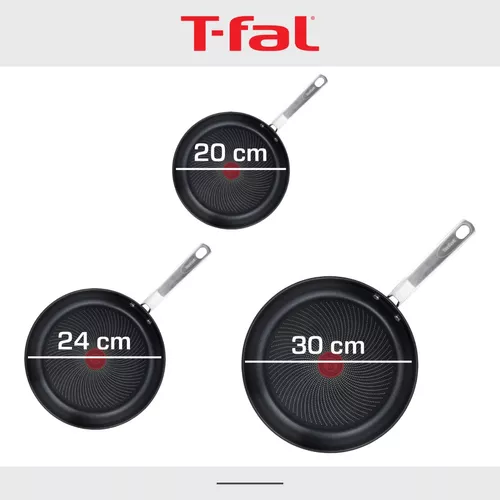 Juego 2 Sartenes 24 y 30cm Acero Inoxidable Inducción Tefal T-fal Intuition