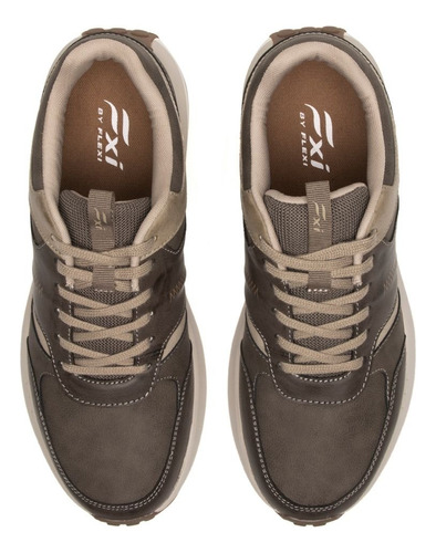 Zapato Flexi Sneaker Hombre 413903 Taupe Plantilla Removible