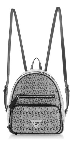 Mochila Guess Maxson Backpack Sv845030-bla Color Ocre Diseño De La Tela Rayado