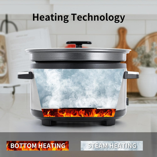 Olla De Cocción Lenta Programable Eamoment 5.5qt Con Tempori