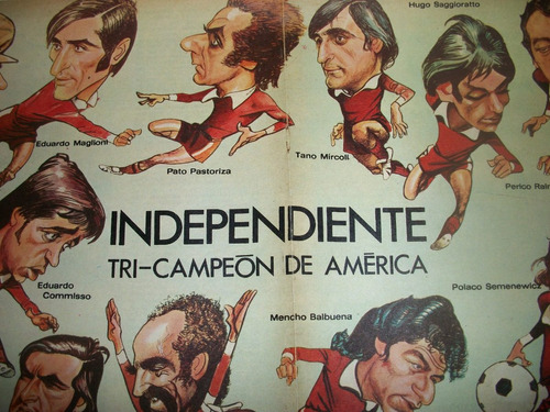 Poster Independiente Tri-campeon De America Y Suruga Bank