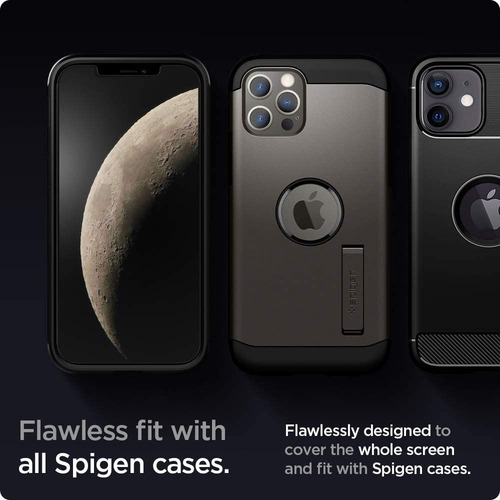 Vidrio Templado Spigen iPhone 12/12 Pro Ez Fit Glas.tr Sl X2