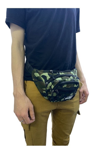 Imagen 3 de 9 de Riñonera Tactica Militar Reforzada Camuflado Hombre Full