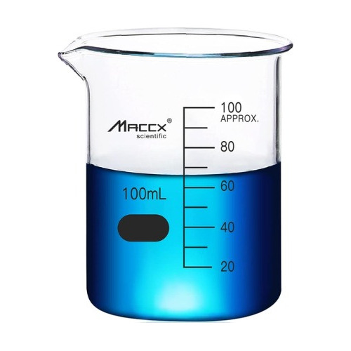 Vaso De Precipitado De Vidrio B3.3 Beaker De 100 Ml Maccx