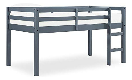 Dorel Living Milton Junior Twin Loft Bed, Gray