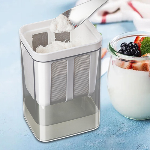 Colador De Yogur Con Malla Fina De Acero Inoxidable, 1100ml,