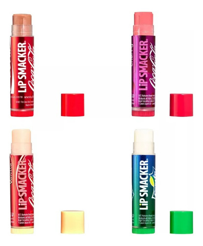 Protetor Labial Coca Cola Lip Smarcker Kit Com 4 Sabores