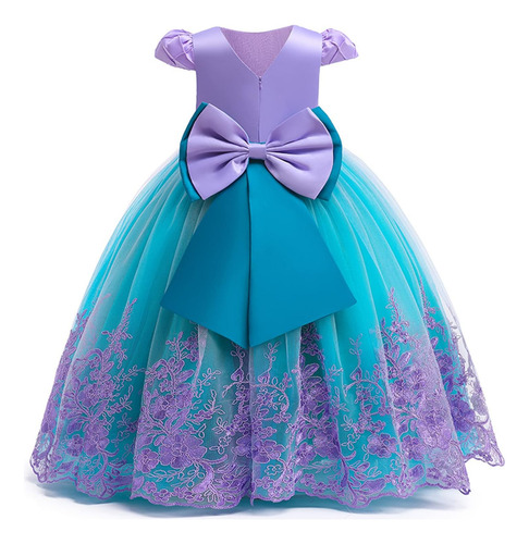 Purfeel Vestido De Princesa Sirena Para Niñas, Disfraz De Si