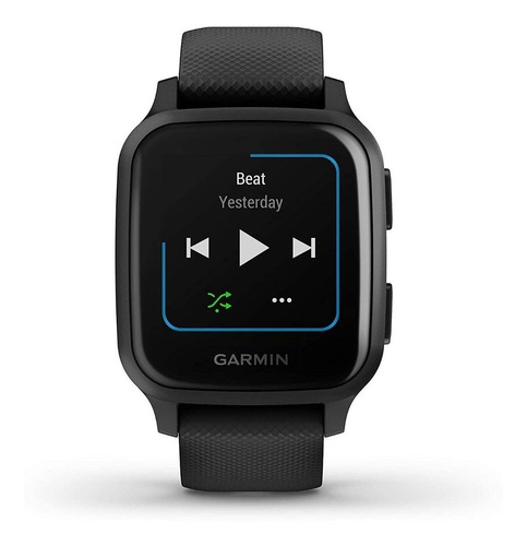 Smartwatch Garmin Venu Venu Sq - Music Edition 1.3" caja 40mm de  polímero reforzado con fibra  black, malla  black de  silicona y bisel  slate de  aluminio anodizado