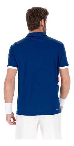Polera De Tenis Hombre Lotto - Squadra Polo Iii Azul