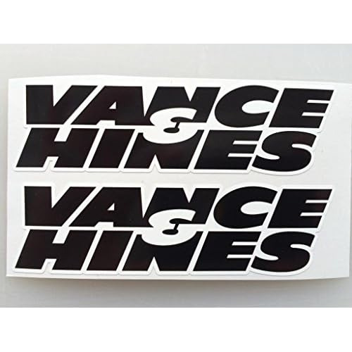 2 Calcomanías Recortadas De Vance & Hines Negro