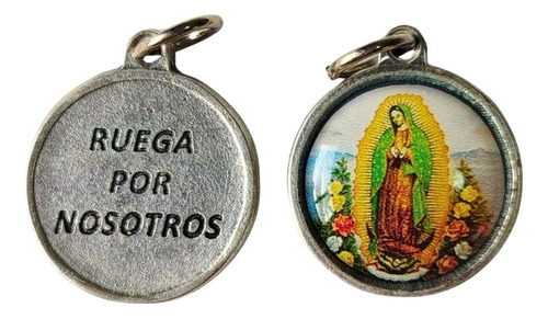 10 Medallas Esmaltadas Virgen De Guadalupe. (dije Italianas) Amarillo