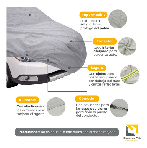 Cubre Auto Impermeable Lona Cubre Auto (interior Algodón)