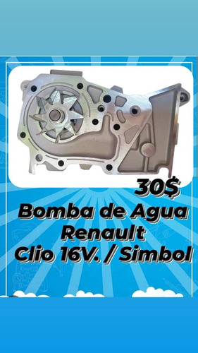 Bomba De Agua Renault Clio 16v / Simbol 