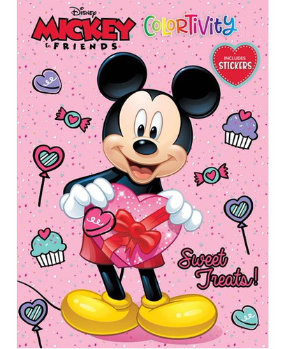 Mickey Valentine 48pg Colortivity W Stickers