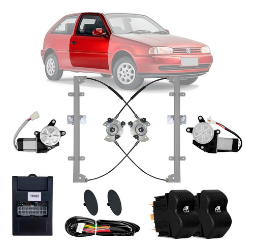 Kit Vidro Elétrico Gol G2 2 Portas Sensorizado 1994 A 1998