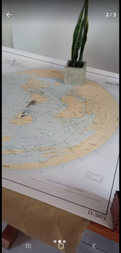Carta H-5071 Mapa Mundial De Proyección Cenital