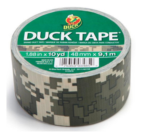 Cinta Adhesiva Duck Tape 48mm X 9.1 M Estampado Camuflado