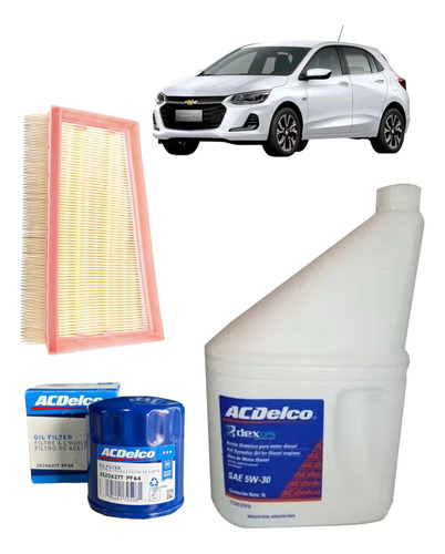 Kit Service X2 Filtros + Aceite 5w30 Chevrolet Onix Tracker