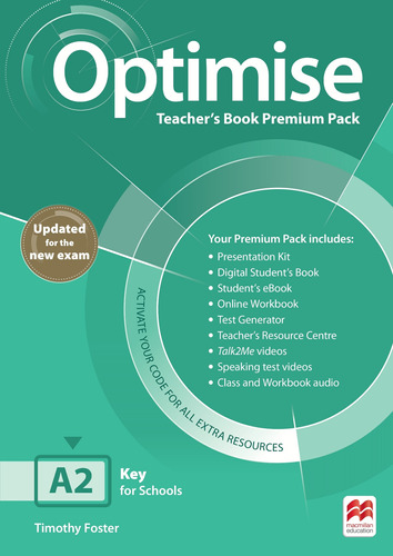 Optimise A2 Update Exam - Teacher's Book Premium Pack