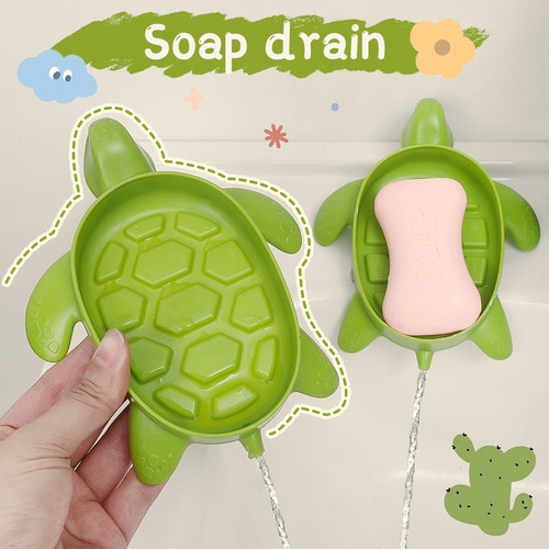 Jaboneras Cute Cartoon Turtle Drain, 2 Unidades