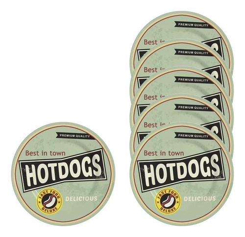 Kit Burguer Mesa Posta 6 Pratos Hot Dog Collection Alleanza