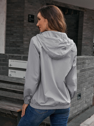 Gabardina Mujer Impermeable Casual Chamarra Rompevientos