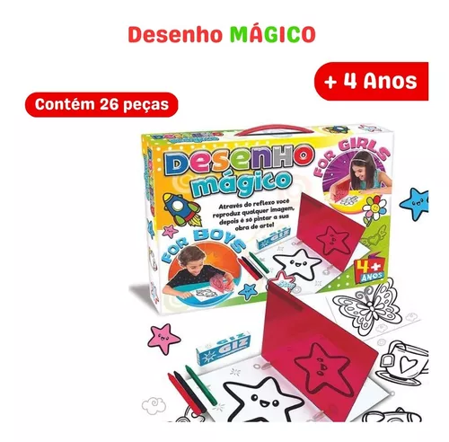 Espelho Mágico Brinquedo Infantil Desenho Pintar Colorir em