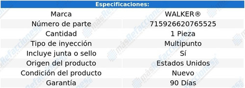 Inyector Combustible Lincoln Mkz V6 3.7l 13-16 Walker