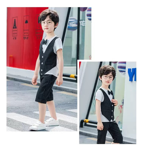 Conjunto De Pantalones Cortos Para Bebés Y Niños, Camisa Inf