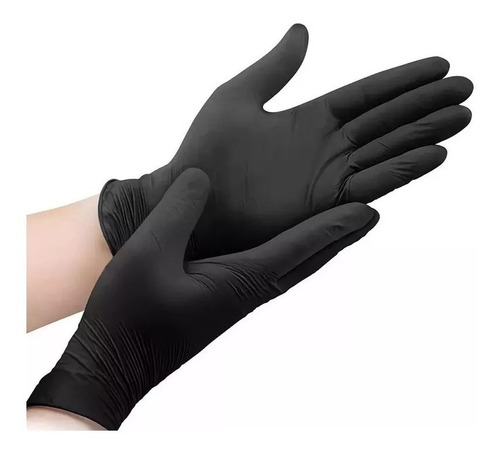 Guantes De Nitrilo Caja 100u. Negros