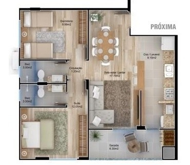 Imagem 3 de 11 de Apartamento Monte Alegre Camboriã¿ - 101082