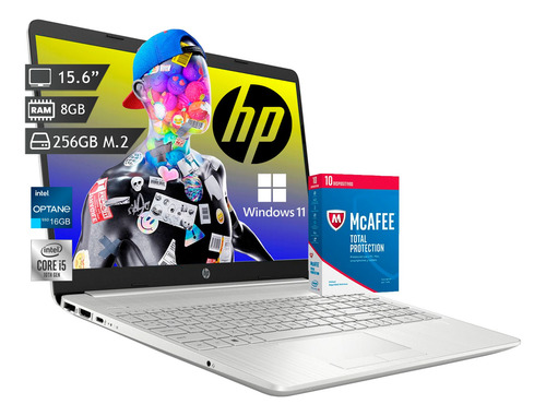 Laptop Hp 15-dw1058la I5-10210u 256gb 8gb Ram + 16gb Optane (Reacondicionado)