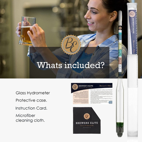 Brewer's Elite Hidrómetro Para Medición Casera De Vinos Etc