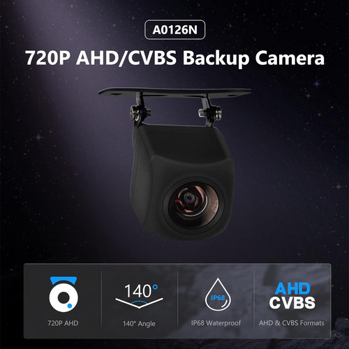 2023  A0126n 720p Hd Backup Camera Wide Angle 140° Waterproo