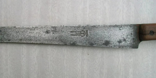 Antiguo Cuchillo Fiambrero Medaille La Trompette France (Usado)