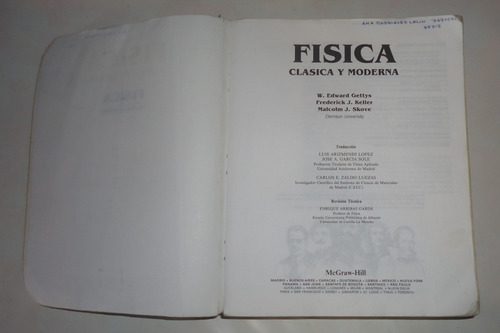 Fisica Clasica Y Moderna Edward Gettys - Keller - Skove (Usado)