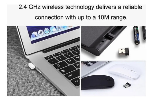Set De Mini Teclado Y Ratón Portátil Inalámbrico De 2,4 G