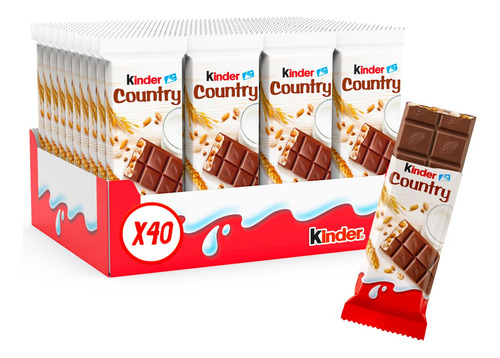 Ferrero Kinder Country - 40 Barras Individuales