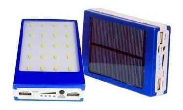 Imagen 3 de 6 de Cargador Portatil Externa 20.000 Mah 2 Usb Solar Powerbank