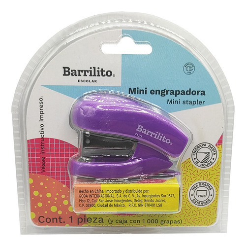 Mini Engrapadora Barrilito 7110 Con Caja D 1000 Grapas 26/6