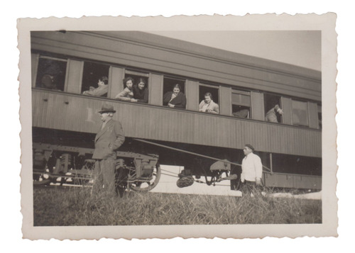 1938 Fotografia Real Vagon Ferrocarril Alto Viaje A Rivera