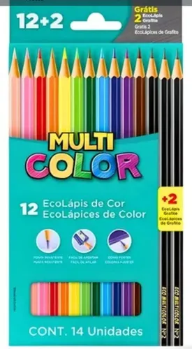 comprar Lápis de cor Multicolor Ecolápis Super kit 14u