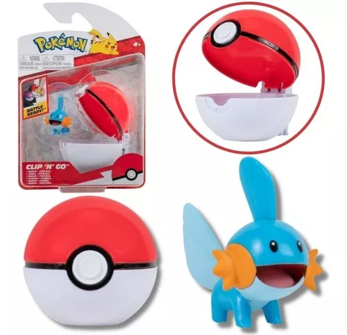 Boneco Mudkip Pokémon E Pokebola Figura Wct Sunny Brinquedos