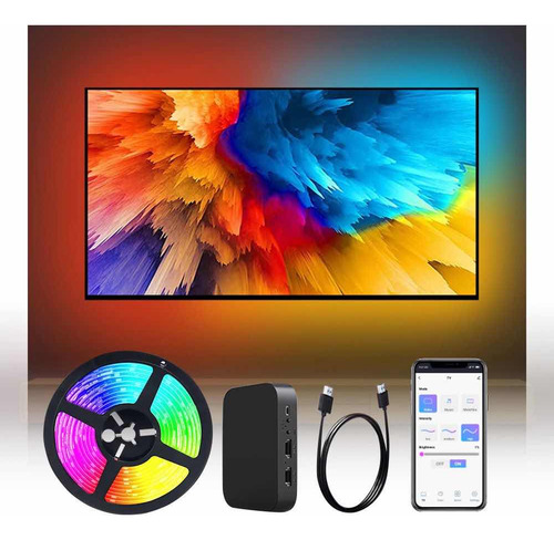 Luces Led Interactivas Sincronizan C/ Pantalla De 75-85 Pulg Rgb