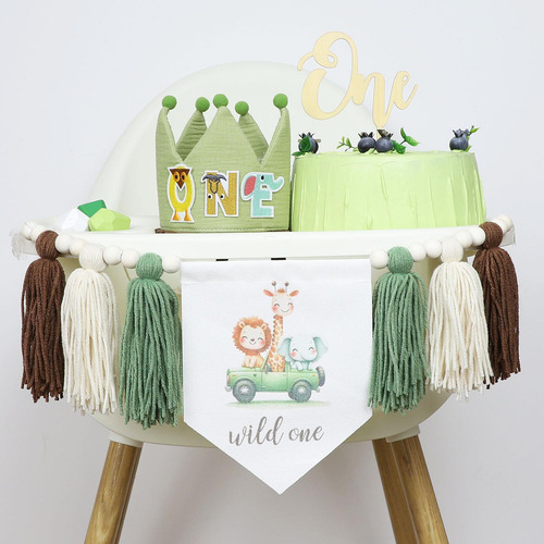 Crown Hat First Birthday Con Sombrero De Dibujos Animados