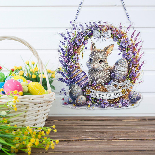 Kit Colgante De Diamantes De Imitación De Conejito De Pascua