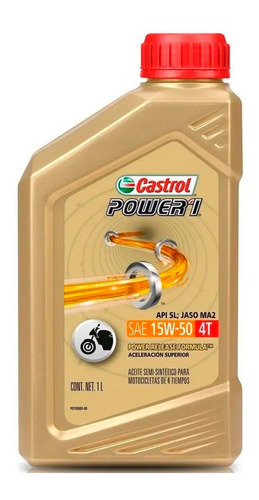 Aceite Moto Power 1 4t 15w-50 1l Castrol