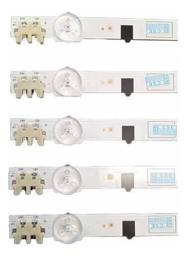 Kit 5 Tiras Leds Un32f4000 / Un32f5000 Aluminio 9leds 3v
