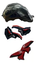 Comprar Tanque Preto + Abas Vermelhas + Tampas Honda Cg 160 Titan